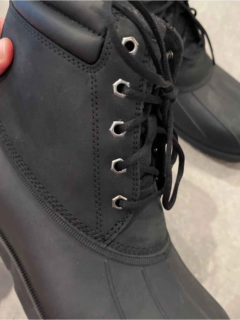 UGG MEN’S GATSON MID LEATHER Black WATERPROOF DUCK BOOTS SIZE M 9 Style 1123671